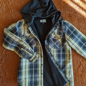 Used Men's Salty Crew Sherpa Lined Shacket